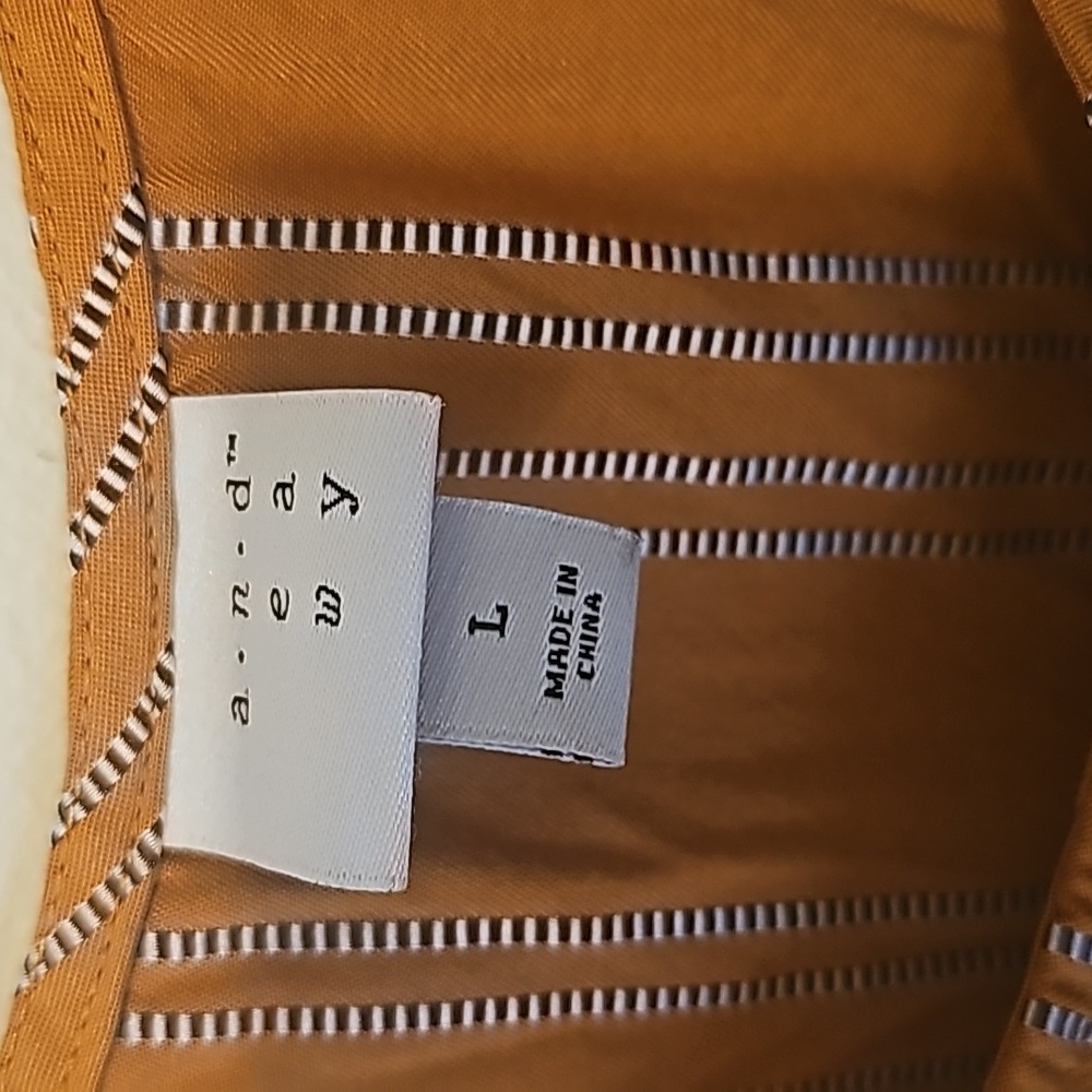 a new day Orange and black/white Straps Top Size L - Picture 3 of 9
